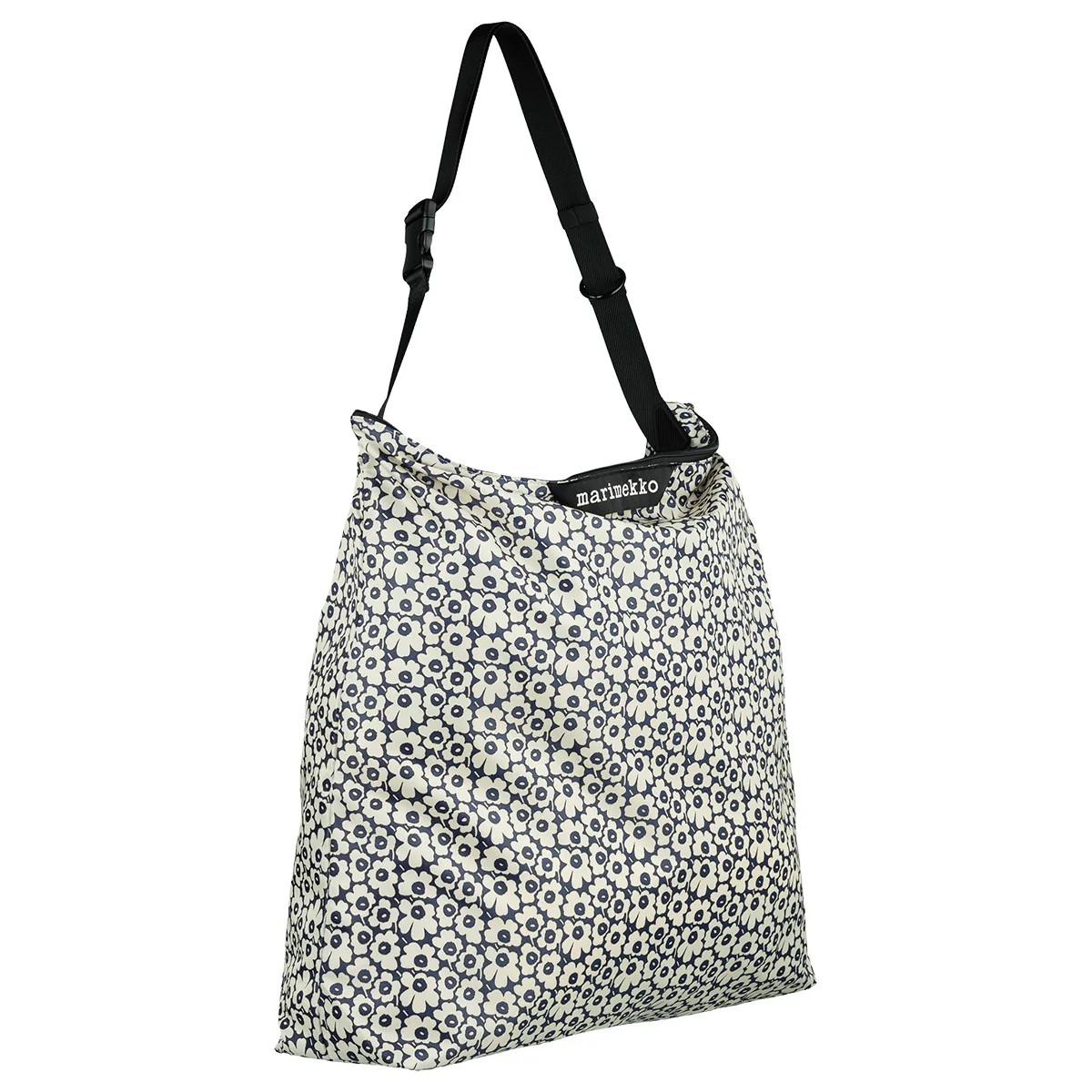 Marimekko Mini Unikko Cream / Dark Blue Large Neat Crossbody Shoulder Bag - Image 3