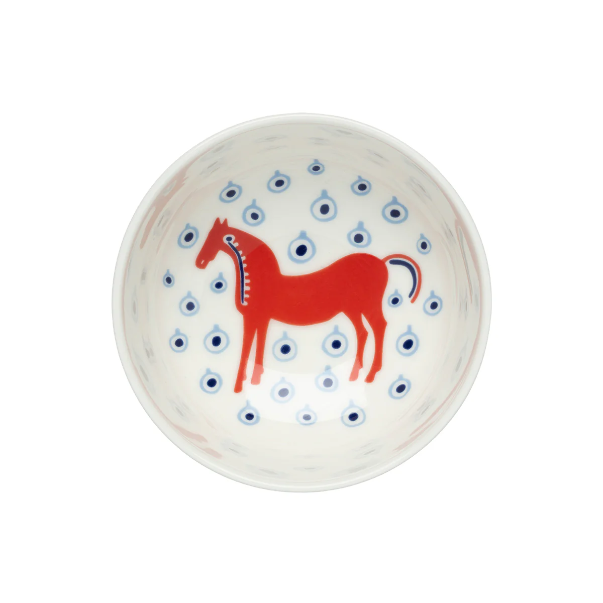 Marimekko Musta Tamma White / Red / Blue Footed Rice Bowl - Year of the Horse 2026 - Image 2