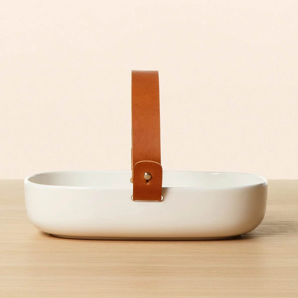 Marimekko Oiva Koppa Serving Dish w/ Leather Handle - Image 5
