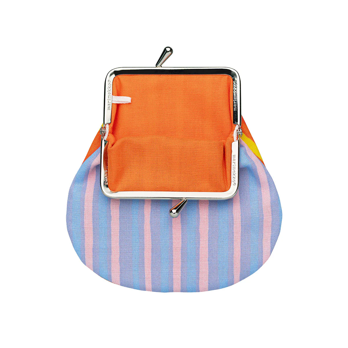 Marimekko Piccolo Light Blue / Pink / Orange Small Coin Purse - Image 3