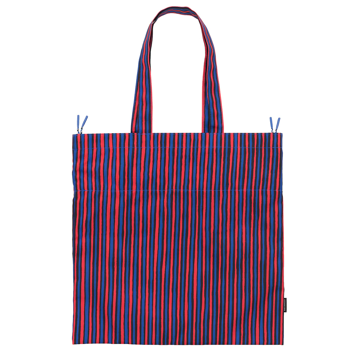 Marimekko Piccolo Dark Blue / Red / Black Metka Tote Bag - Image 4