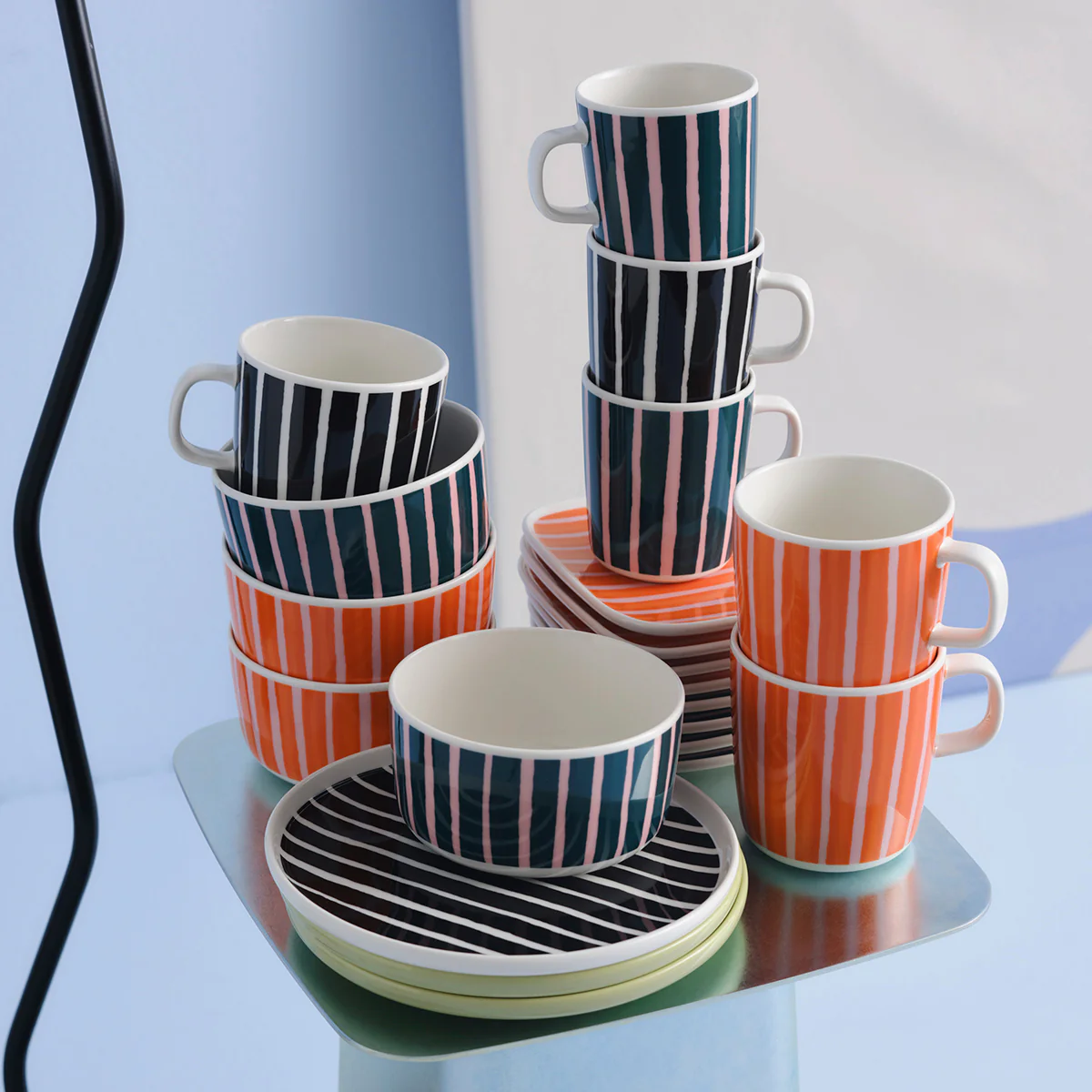 Marimekko Piccolo Forest Green / Pink Mug - Image 2