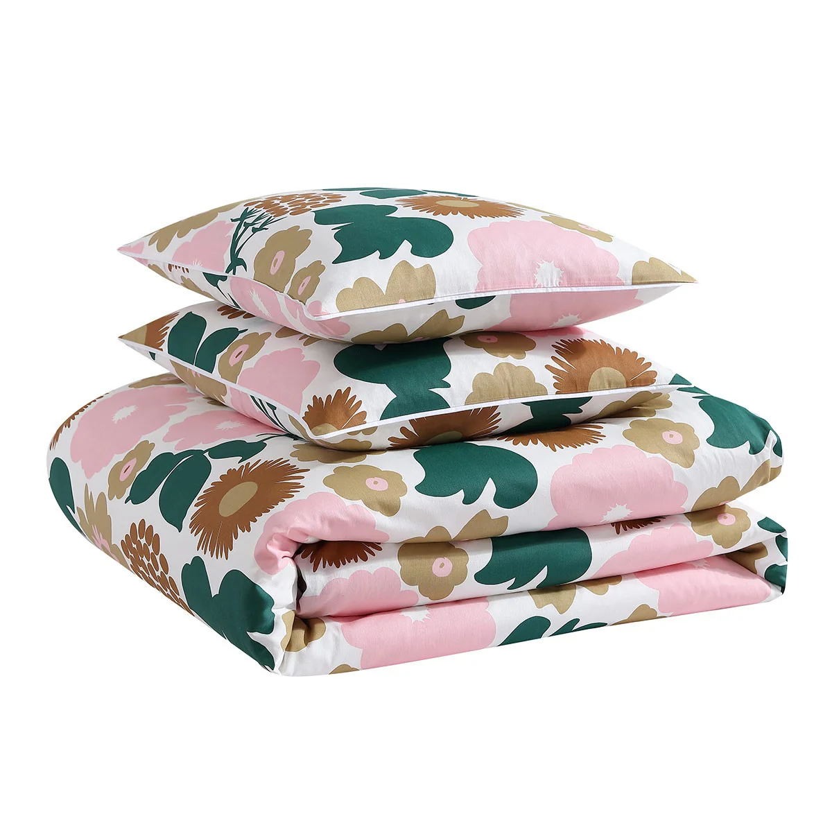 Marimekko Pieni Kukkatori Pink / Beige / Green King Duvet Cover Set - Image 6