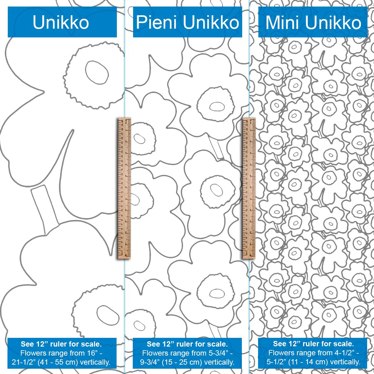 Marimekko Pieni Unikko Off White / Pink / Light Brown Cotton Fabric - Image 3