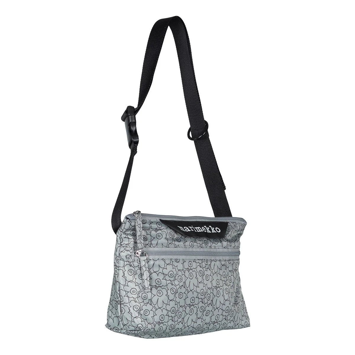 Marimekko Piirto Unikko Grey / Black Small Neat Crossbody Shoulder Bag - Image 4