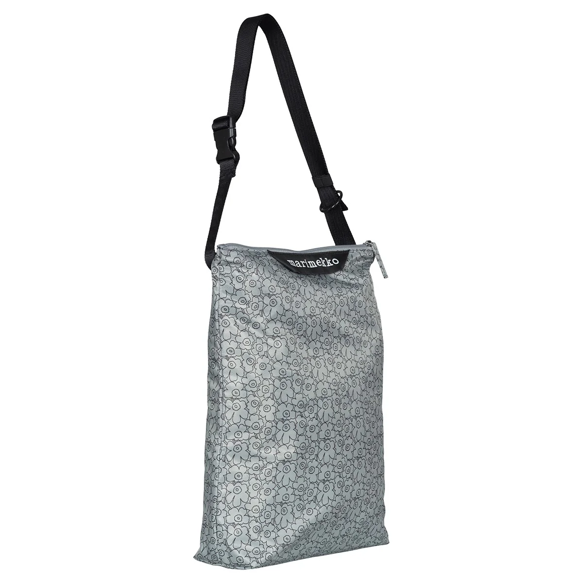 Marimekko Piirto Unikko Grey / Black Medium Neat Crossbody Shoulder Bag - Image 4