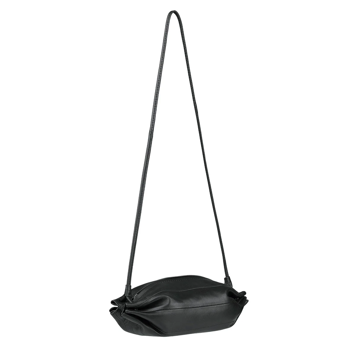 Marimekko Pikku Karla Black Leather Shoulder Bag - Image 5