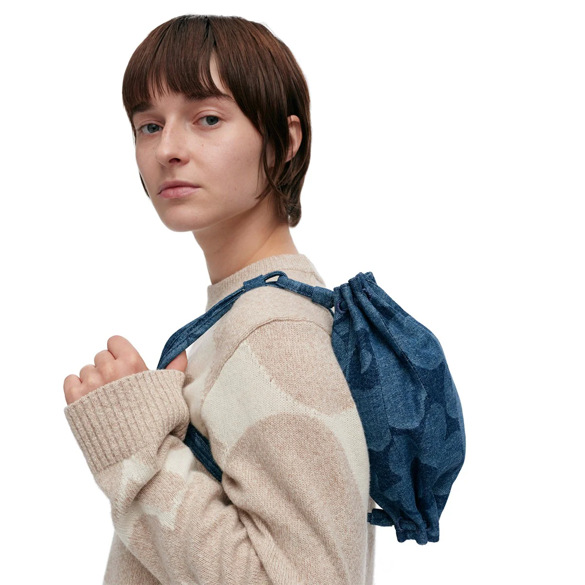 Marimekko Unikko Pikku Karla Denim Shoulder Bag - Image 2