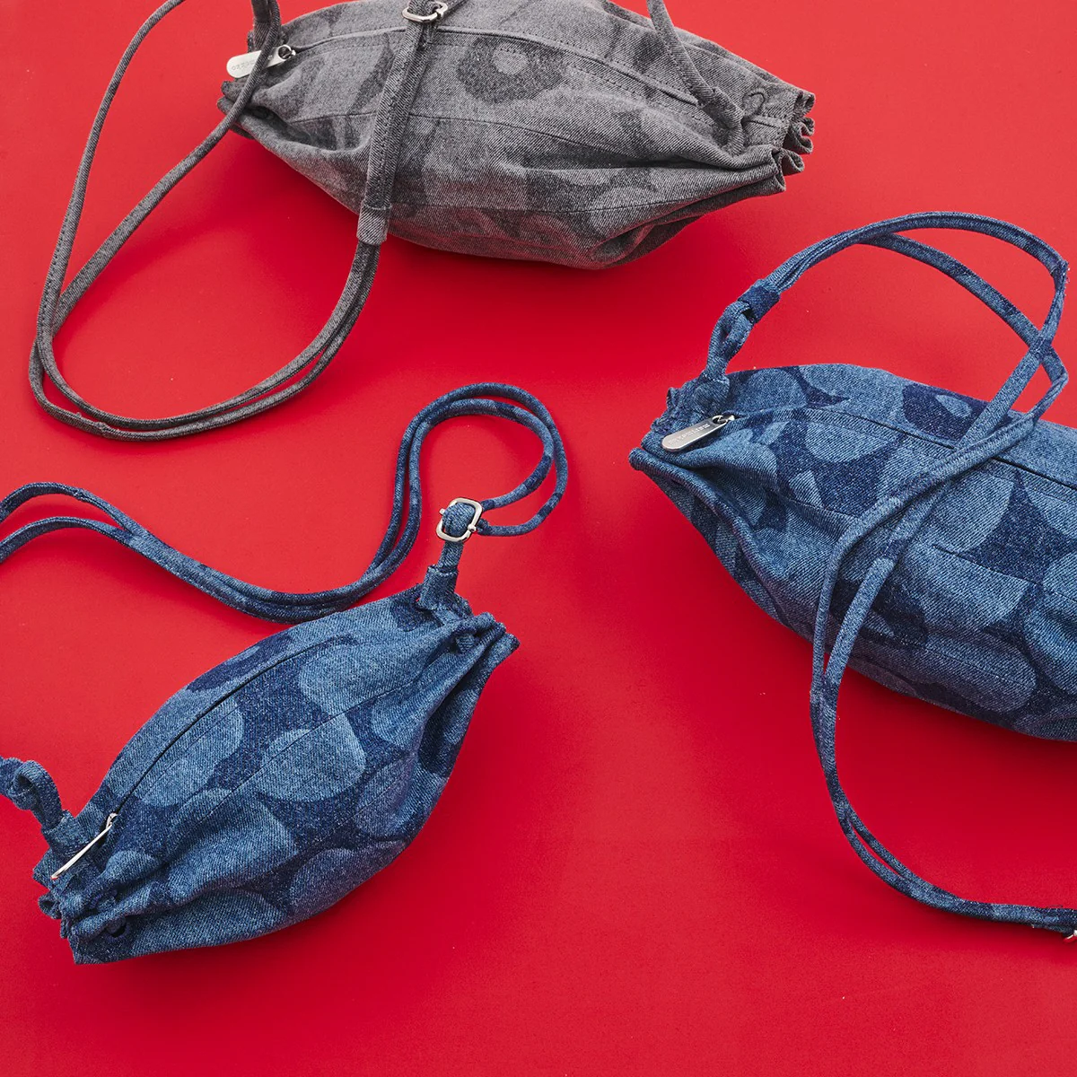 Marimekko Unikko Pikku Karla Denim Shoulder Bag - Image 4