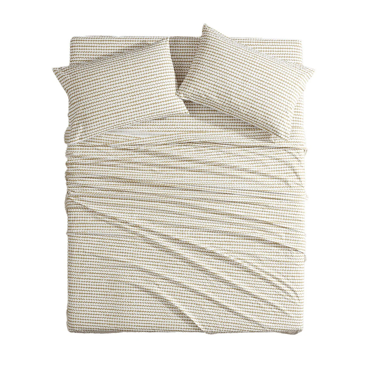Marimekko Pikku Rasymatto Beige / White King Sheet Set - Image 5