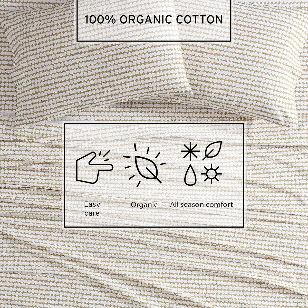 Marimekko Pikku Rasymatto Beige / White King Sheet Set - Image 6