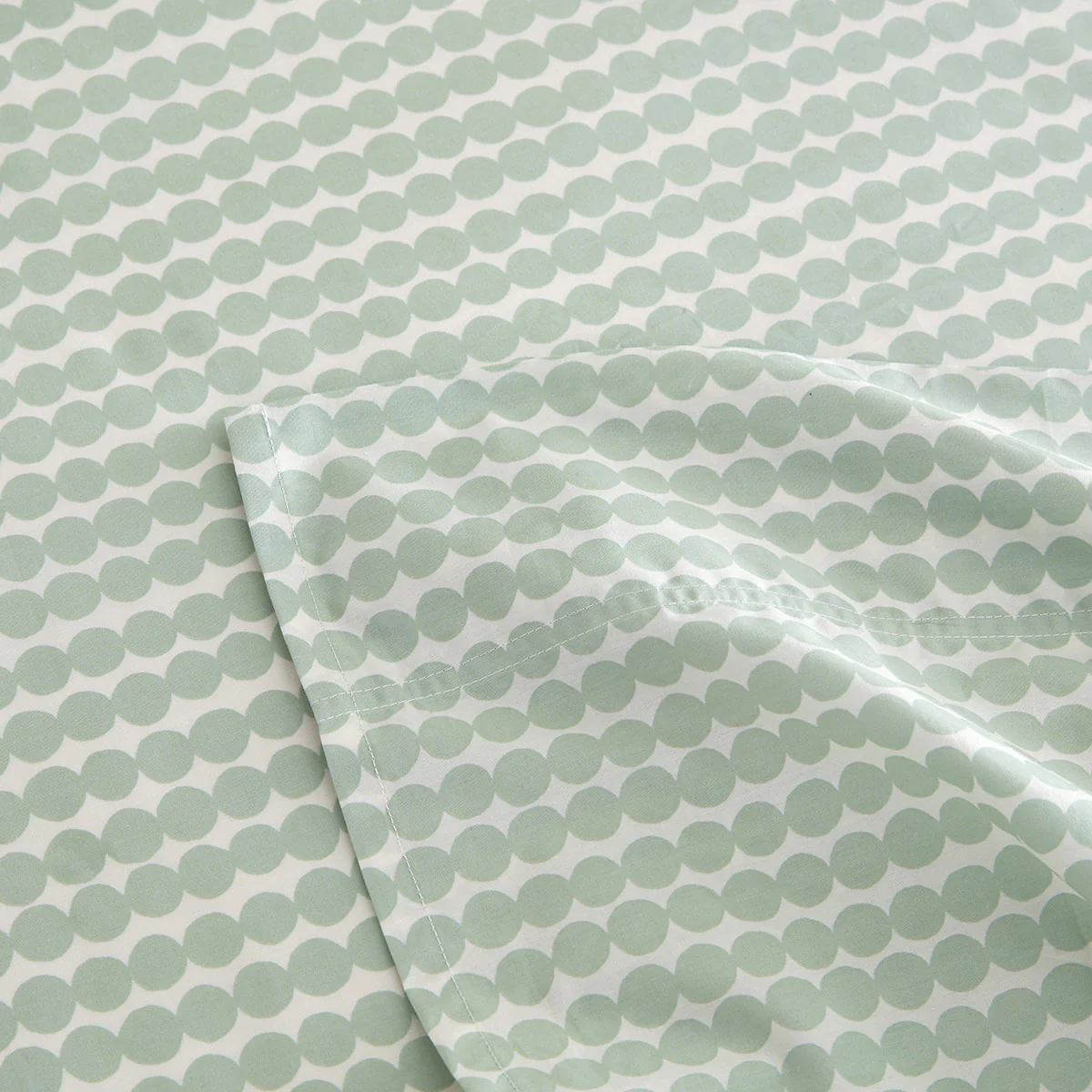 Marimekko Pikku Rasymatto Light Green / Off White King Sheet Set - Image 4