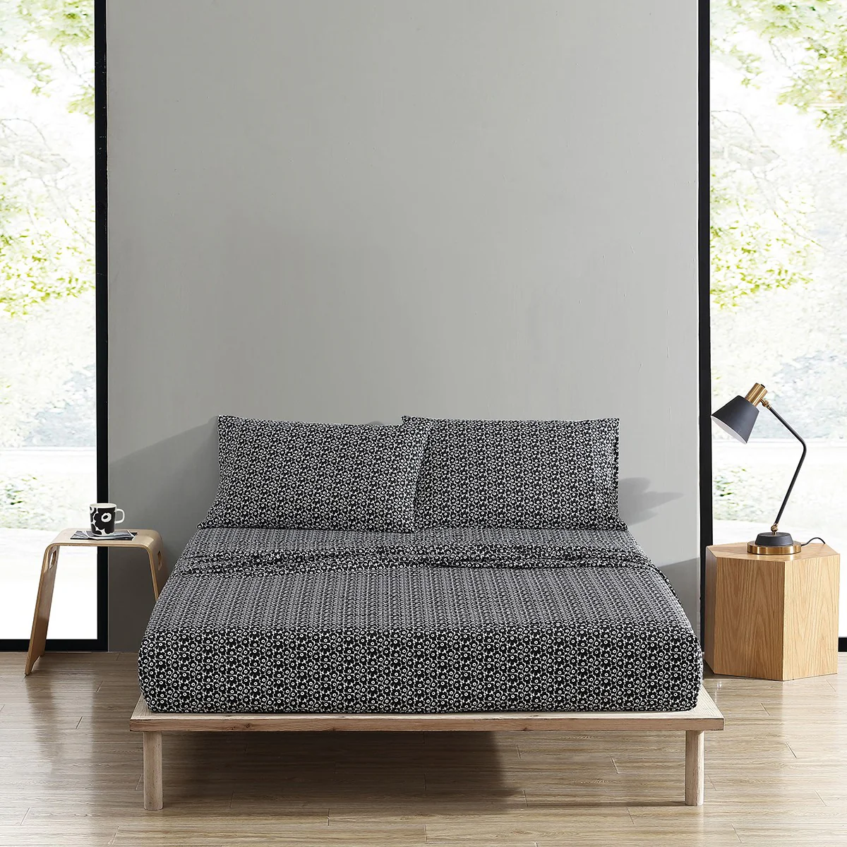 Marimekko Pikkuinen Unikko Black King Sheet Set - Image 3