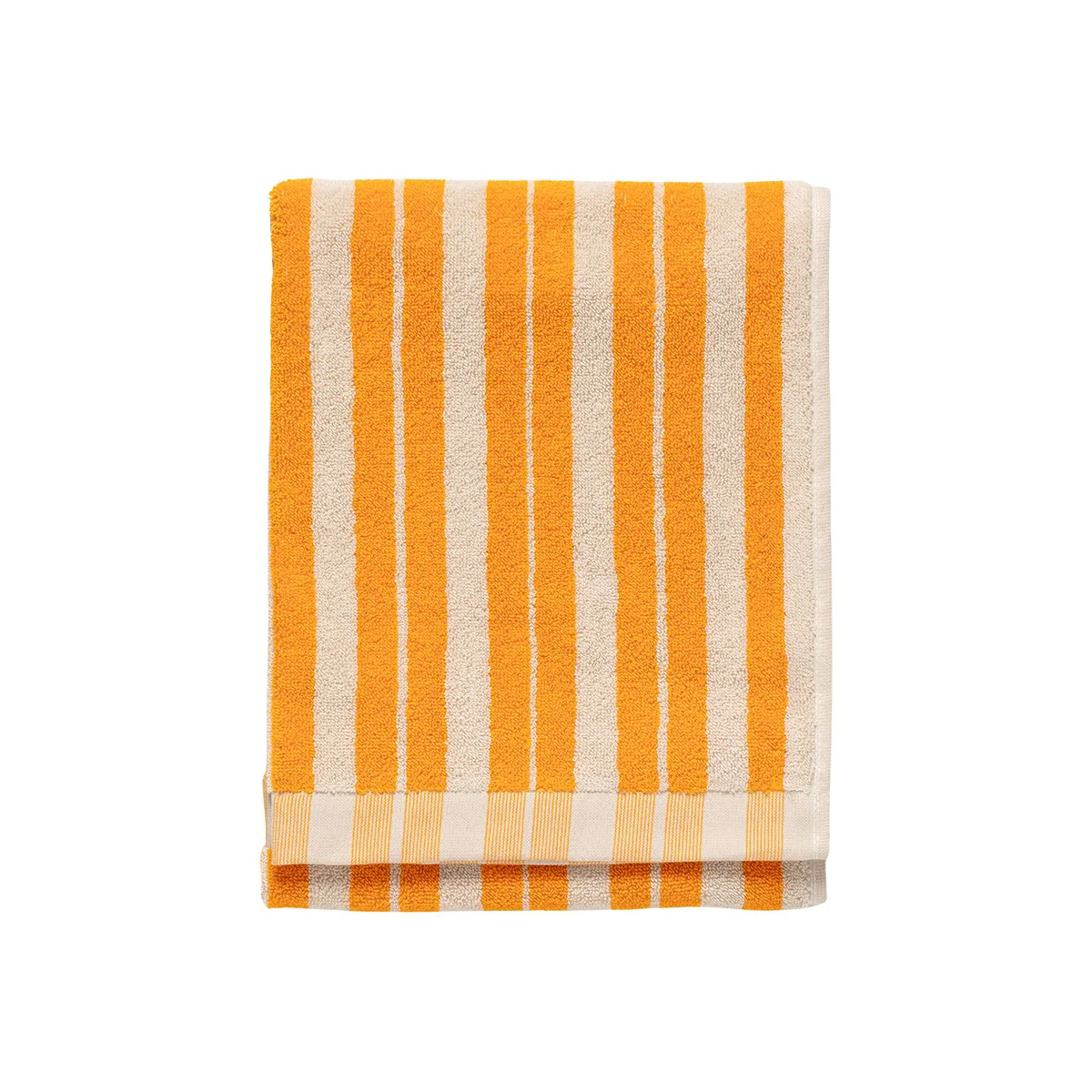 Marimekko Raide Saffron Orange / Cream Hand Towel - Image 4