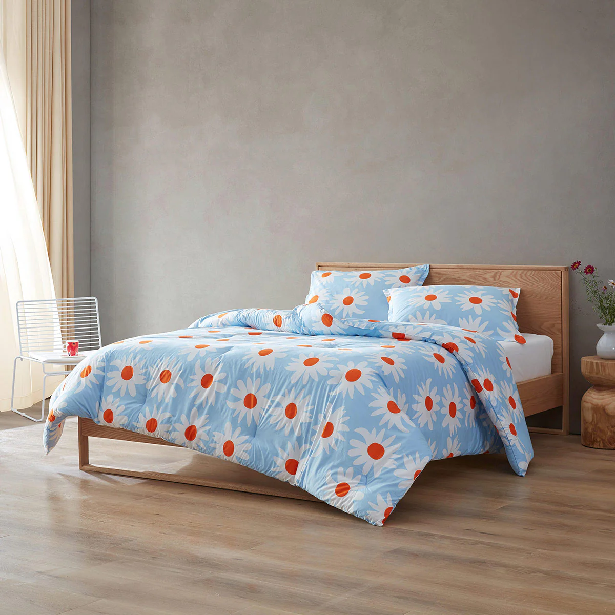 Marimekko Rakastaa Ei Rakasta Light Blue / Orange Duvet Cover Set - King - Image 6