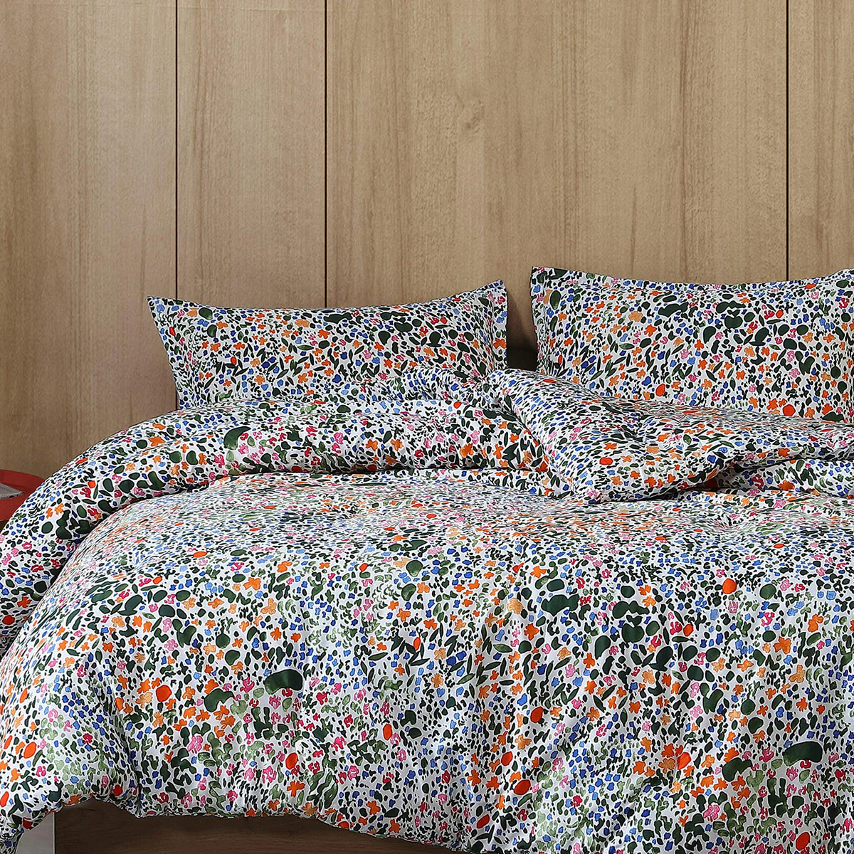 Marimekko Rantaniitty Orange / Green / Multi Duvet Cover Set - King - Image 4