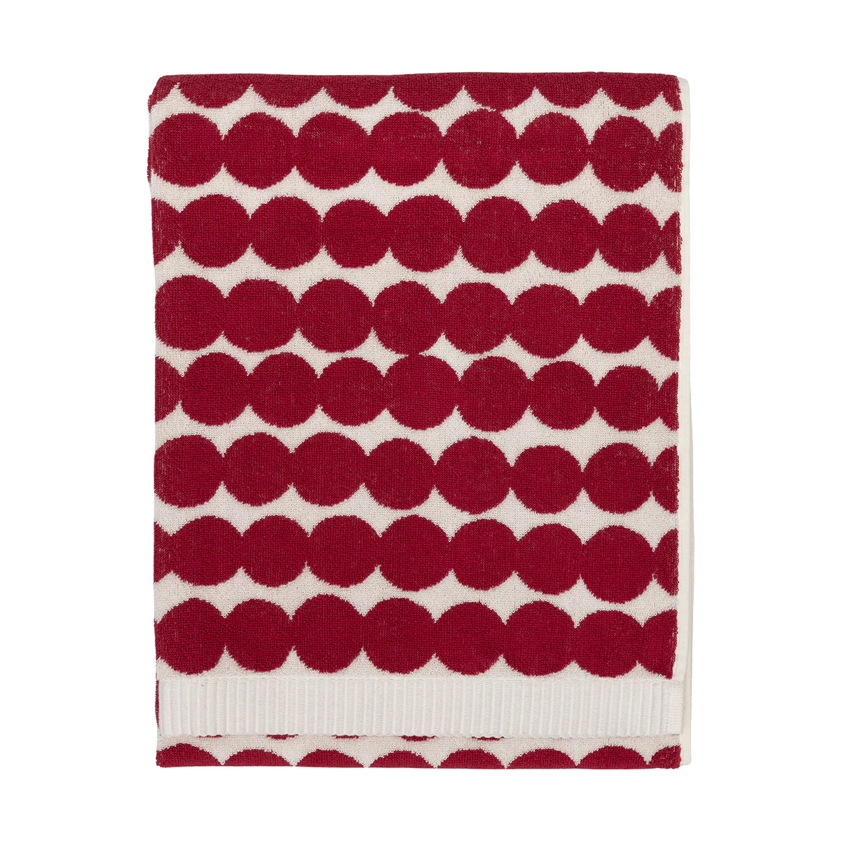 Marimekko Rasymatto Dark Red / White Bath Towel - Image 4