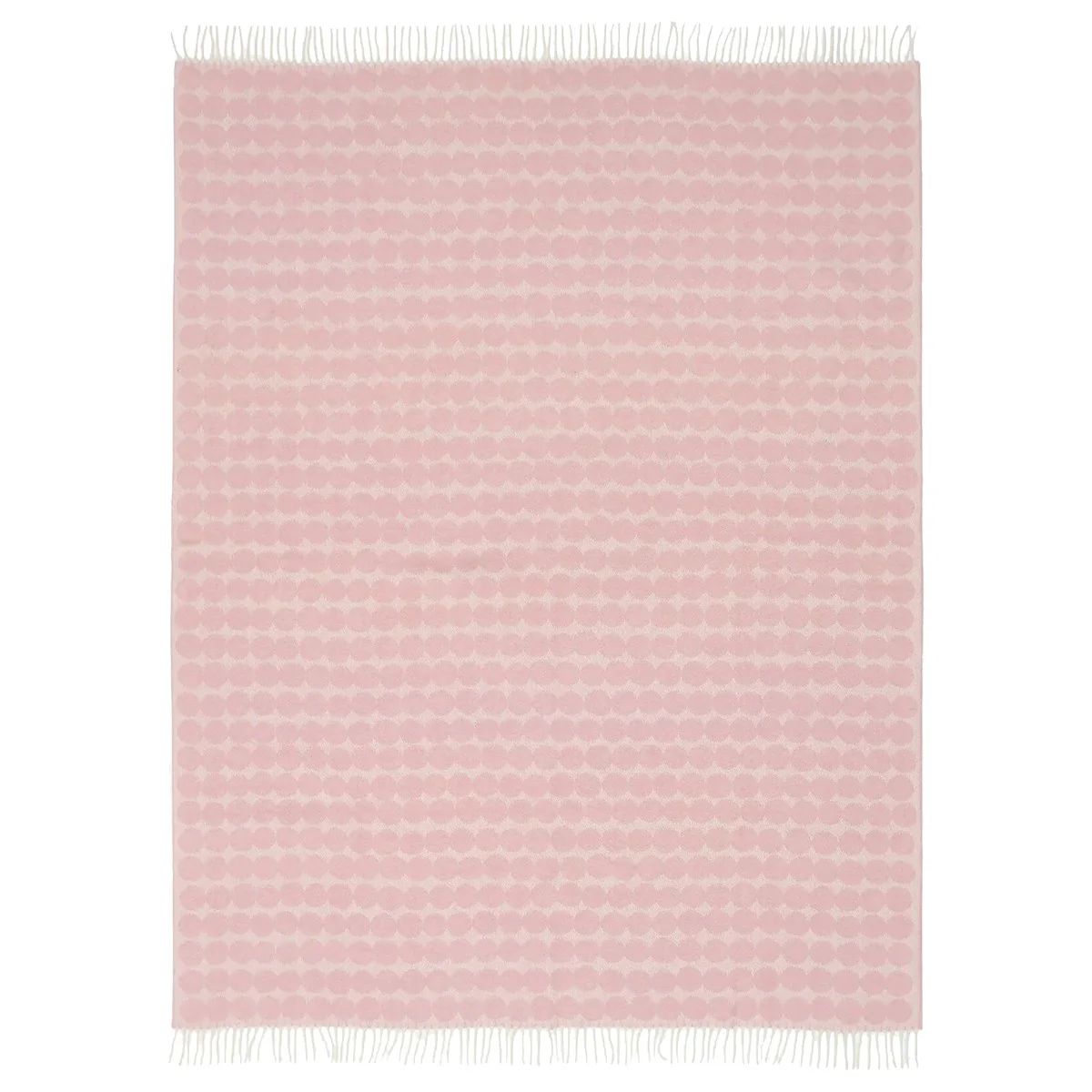 Marimekko Rasymatto Light Pink / Cream Wool Throw Blanket - Image 3
