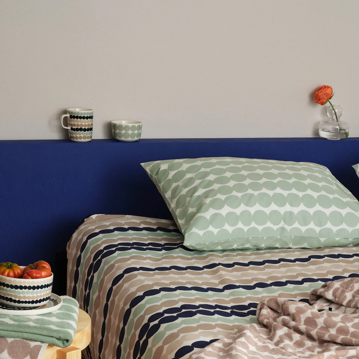 Marimekko Rasymatto Light Sage / White Dessert Bowl - Image 3