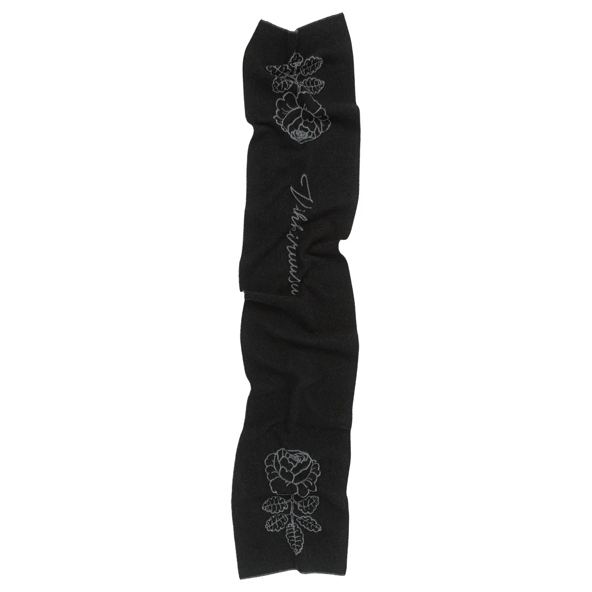 Marimekko Savellys Vihkiruusu Black / Grey Wool Scarf - Image 3
