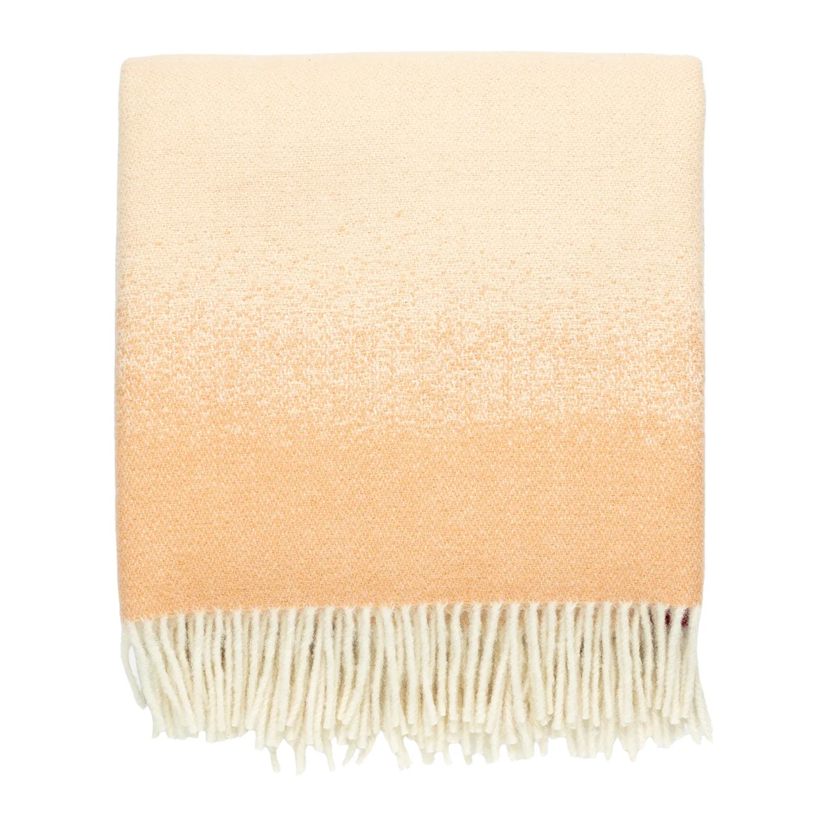 Marimekko Selanne Burgundy / Peach Wool Throw Blanket - Image 3