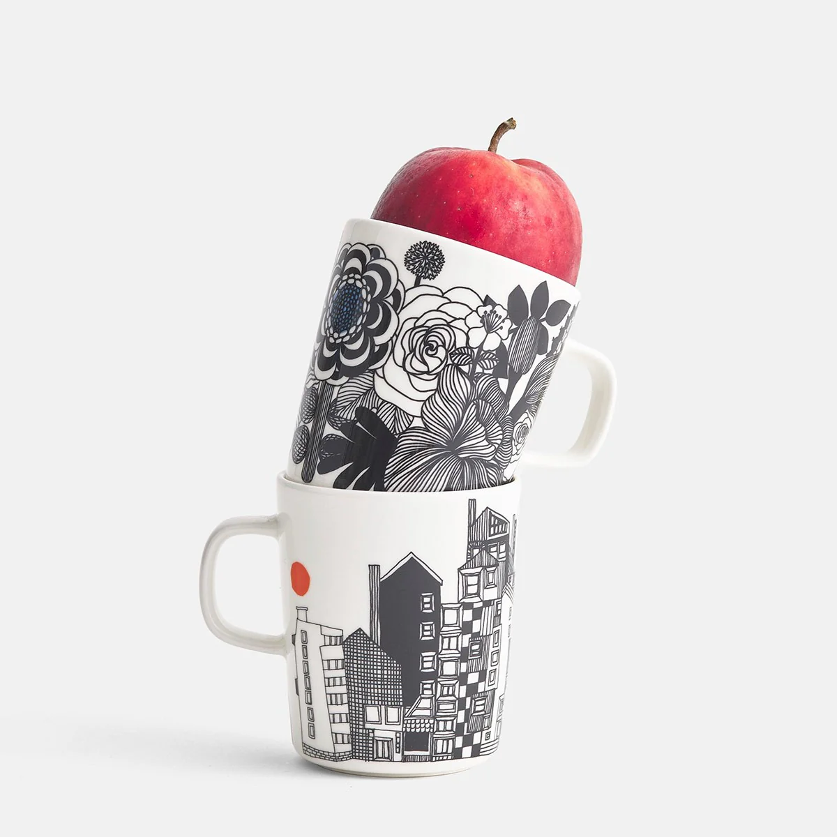 Marimekko Siirtolapuutarha Black / Blue Mug - Image 4