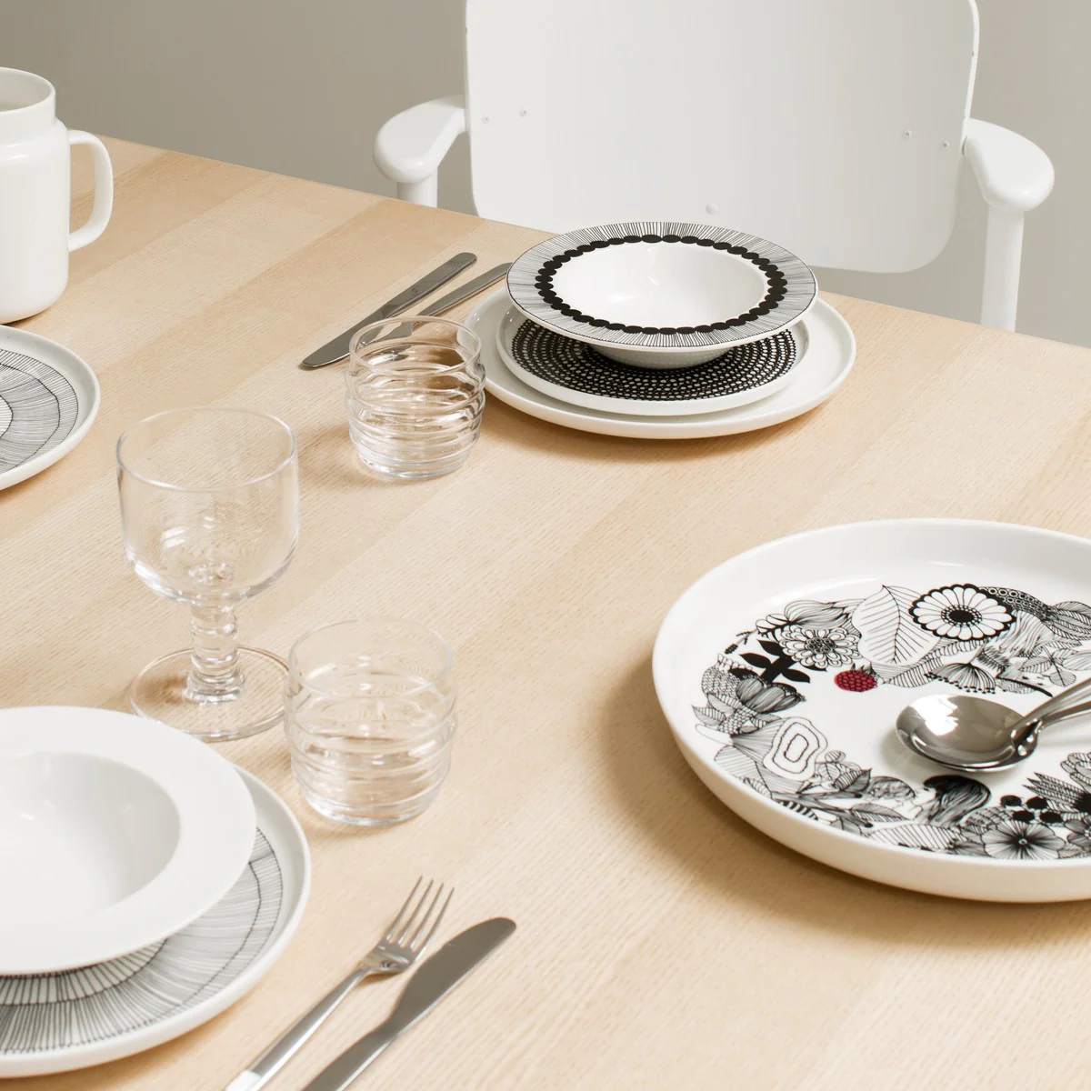 Marimekko Socks Rolled Down Clear Goblet - Image 3