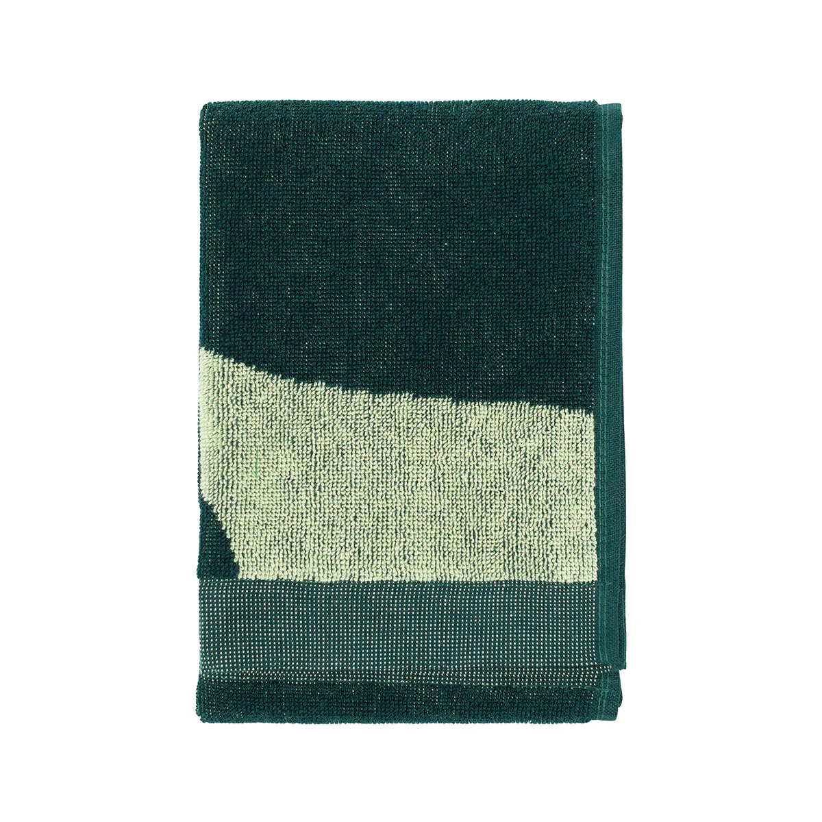 Marimekko Taifuuni Dark Green / Pear Guest Towel - Image 2