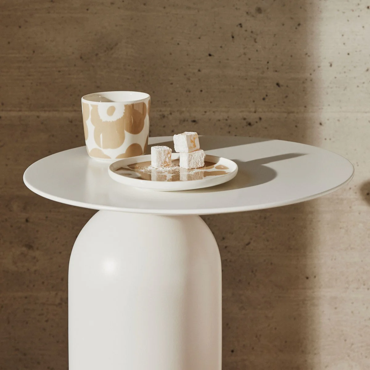 Marimekko Unikko White / Beige Snack Plate - Image 2