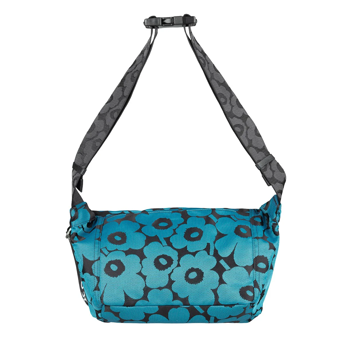 Marimekko Unikko Black / Blue Medium Sling Shoulder Bag - Image 4
