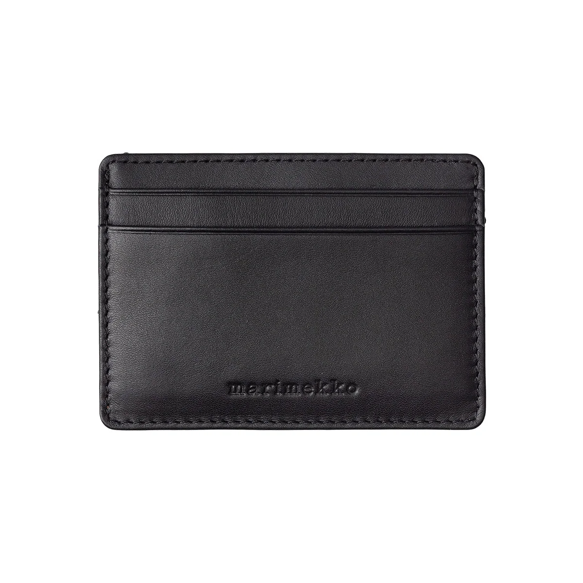 Marimekko Unikko Black Leather Card Holder - Image 2
