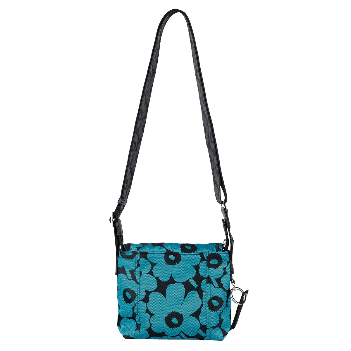 Marimekko Unikko Blue / Black Mini Messenger Shoulder Bag - Image 4