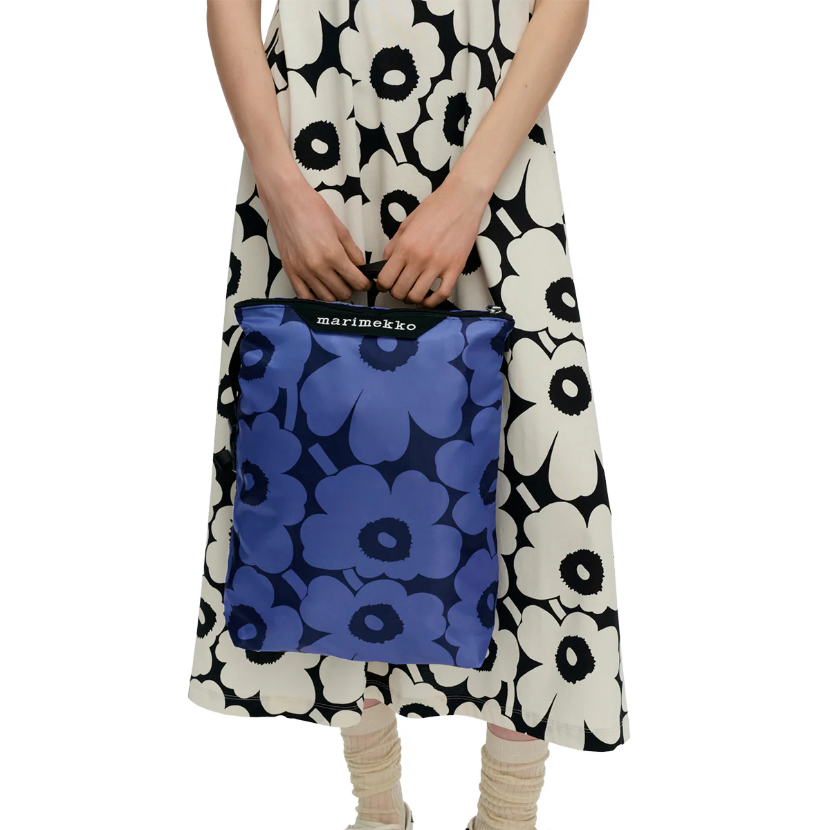 Marimekko Unikko Blue / Dark Blue / Black Medium Neat Crossbody Shoulder Bag - Image 2