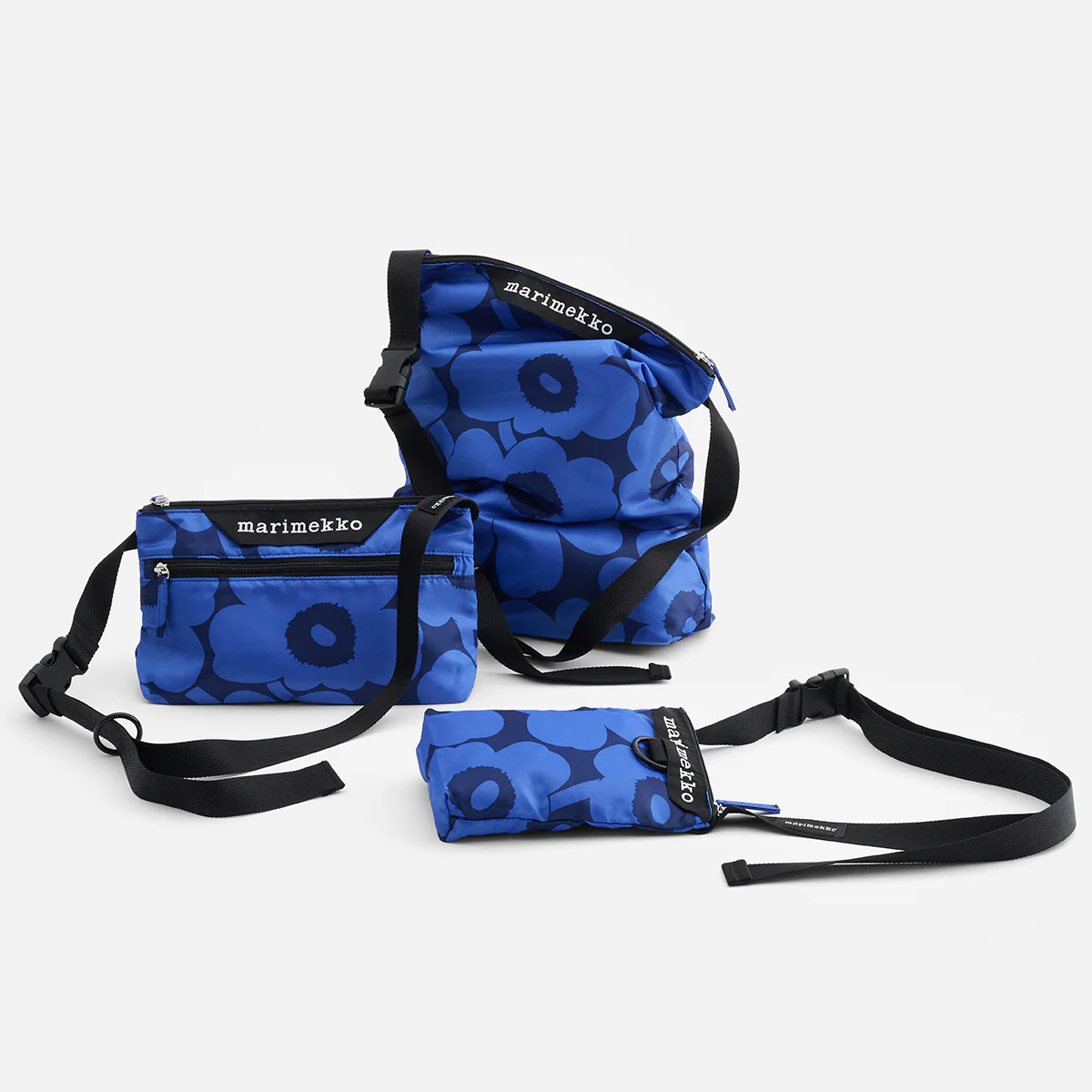 Marimekko Unikko Blue / Dark Blue / Black Medium Neat Crossbody Shoulder Bag - Image 3