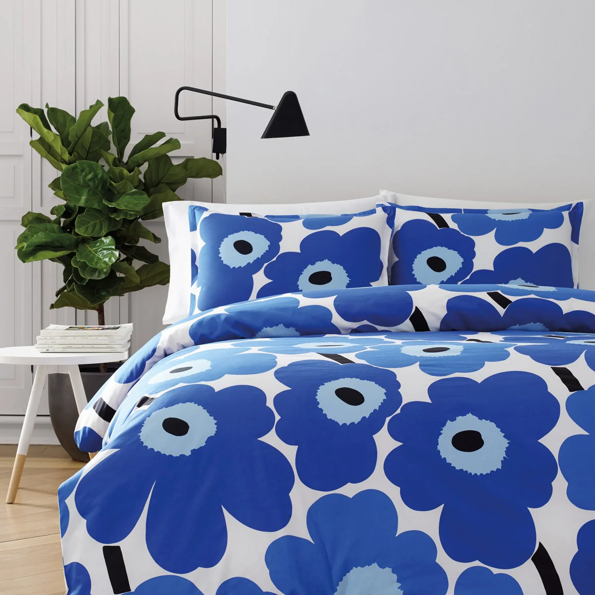 Marimekko Unikko Blue Full / Queen Duvet Cover Set - Image 2