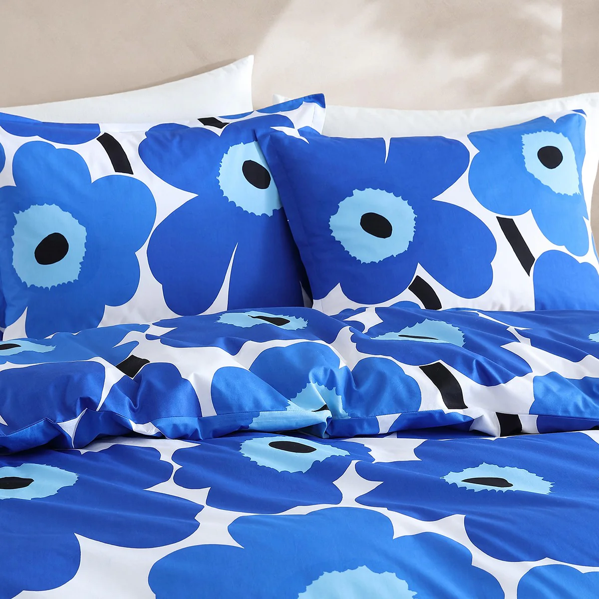 Marimekko Unikko Blue Full / Queen Duvet Cover Set - Image 7