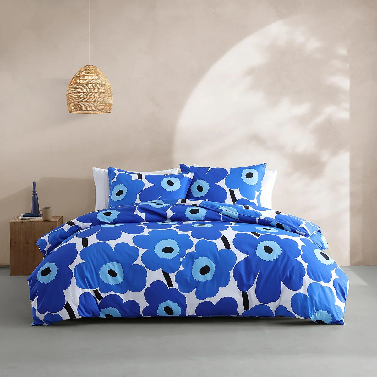 Marimekko Unikko Blue King Duvet Cover Set - Image 4
