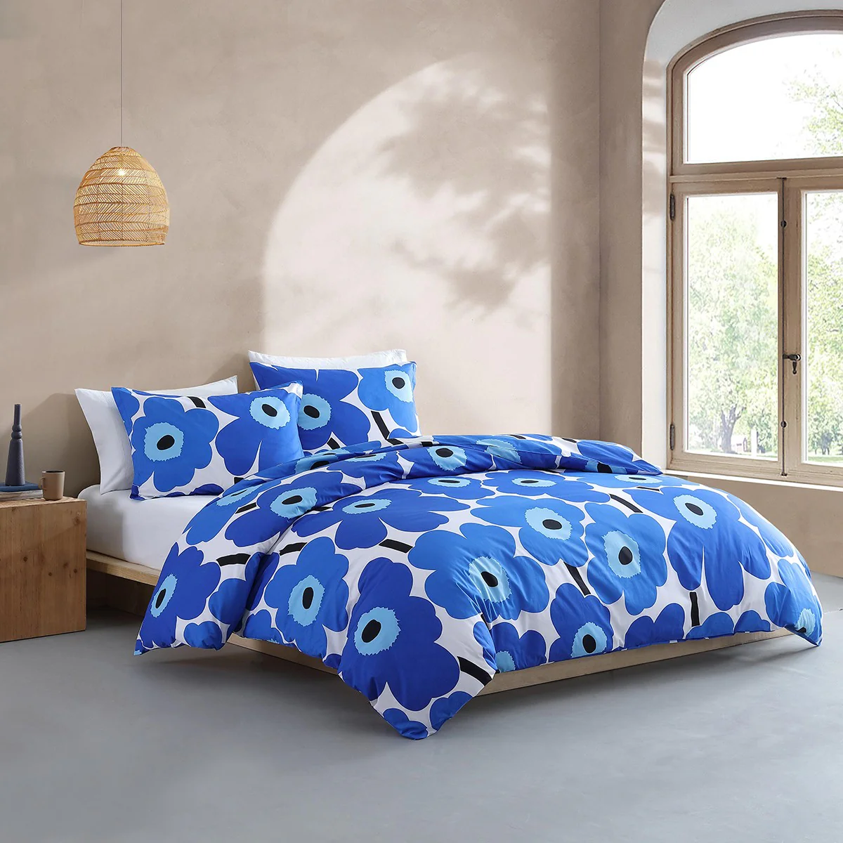 Marimekko Unikko Blue King Duvet Cover Set - Image 5