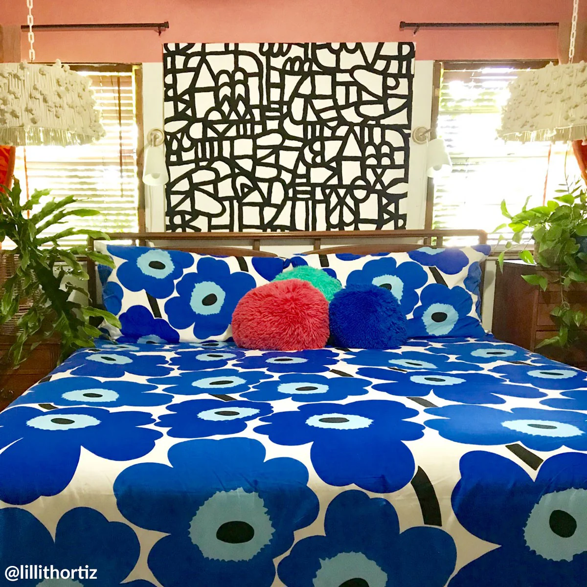 Marimekko Unikko Blue King Duvet Cover Set - Image 7