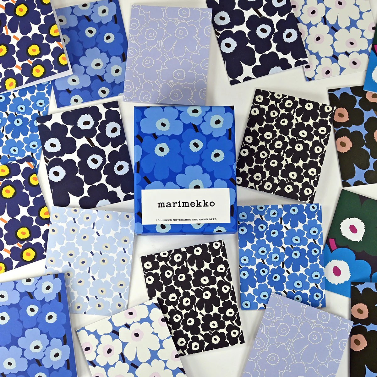 Marimekko Unikko Blue Note Cards with Envelopes - Image 5