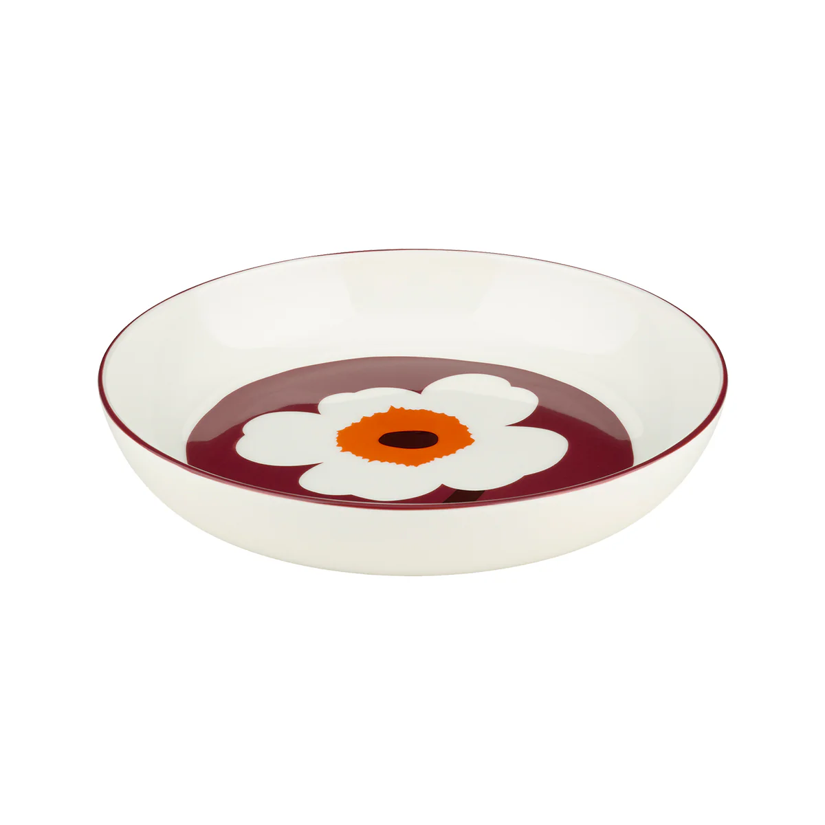 Marimekko Unikko Burgundy / Red / White Pasta Dish - Image 2