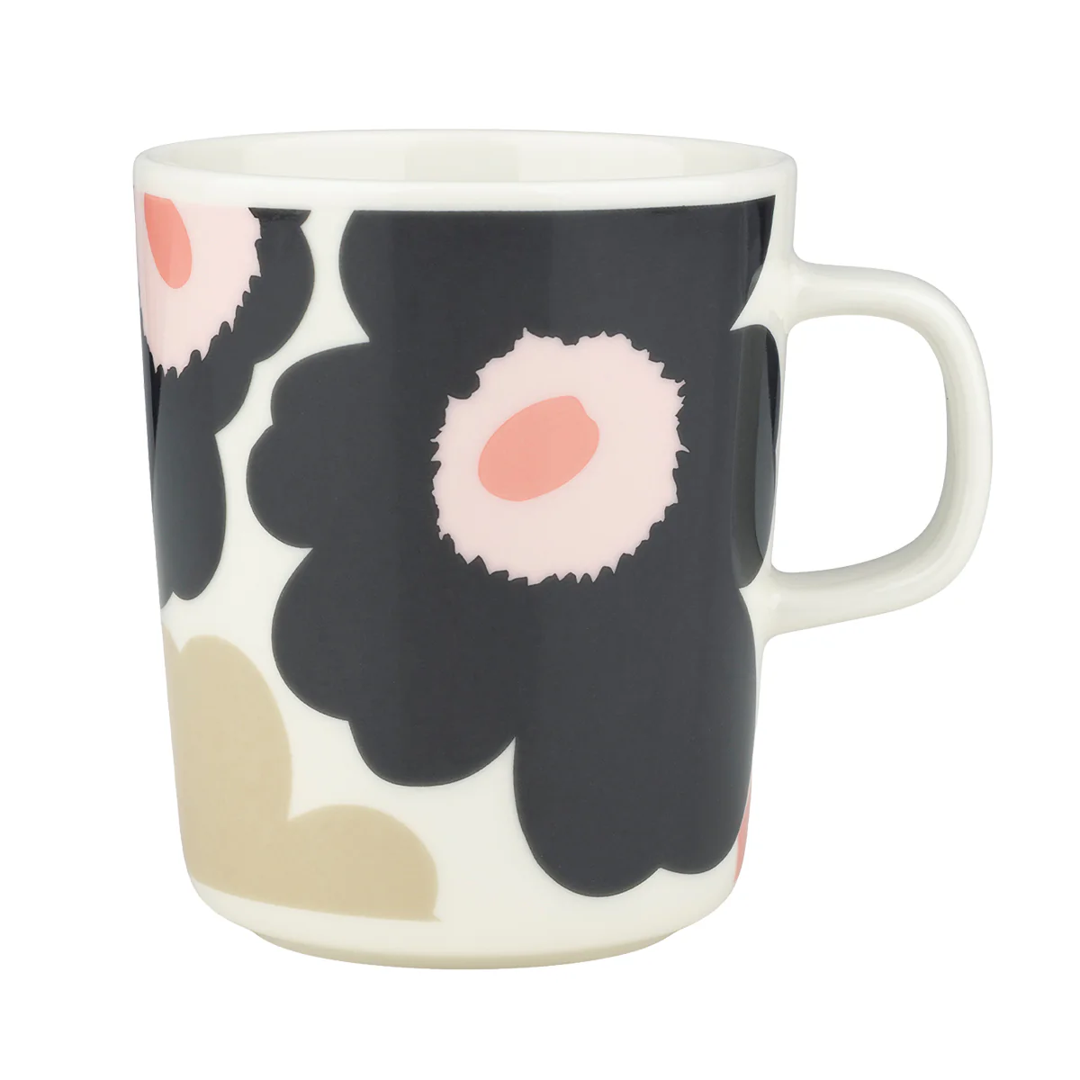 Marimekko Unikko Charcoal / Pink / Beige Mug