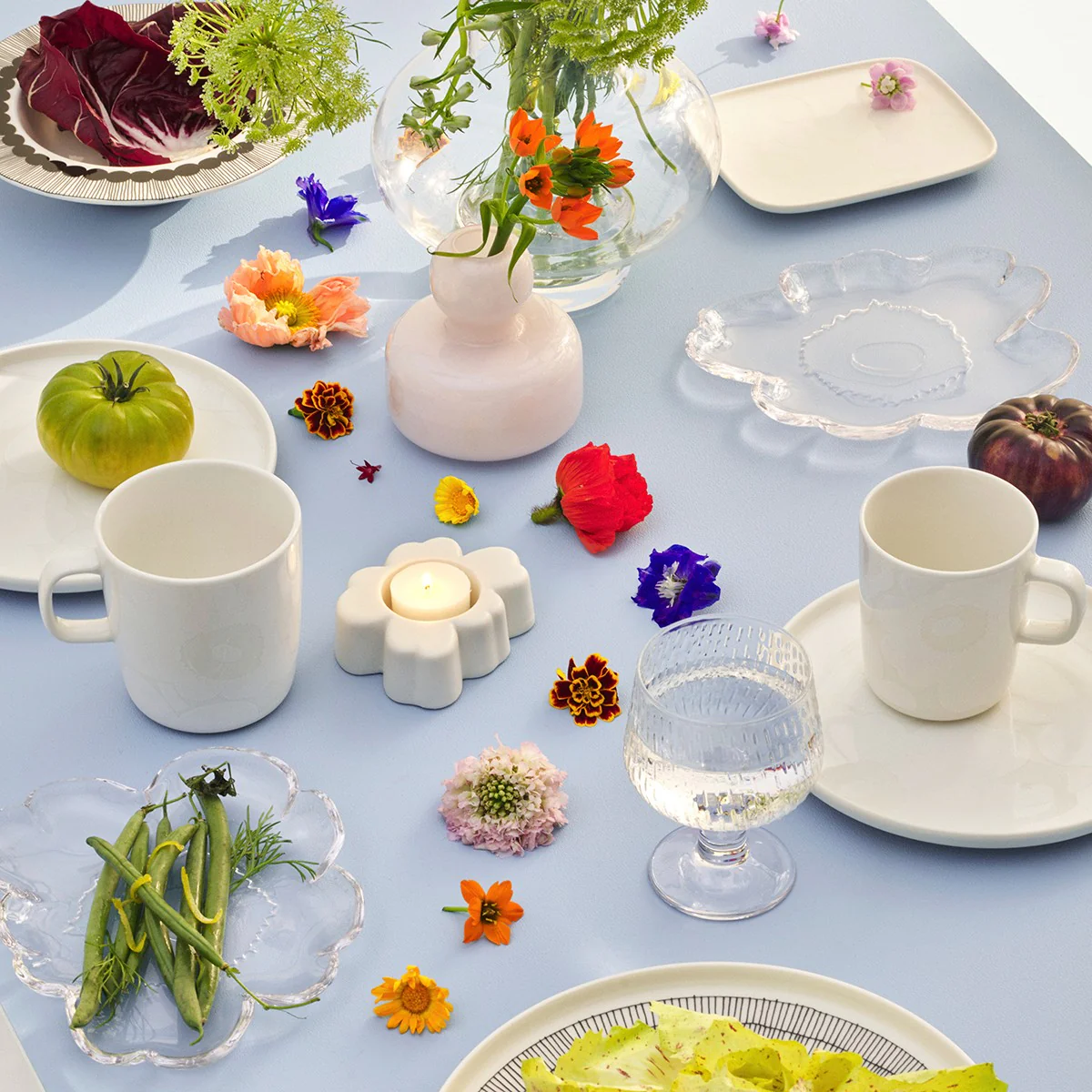 Marimekko Unikko Clear Glass Salad Plate - Image 2