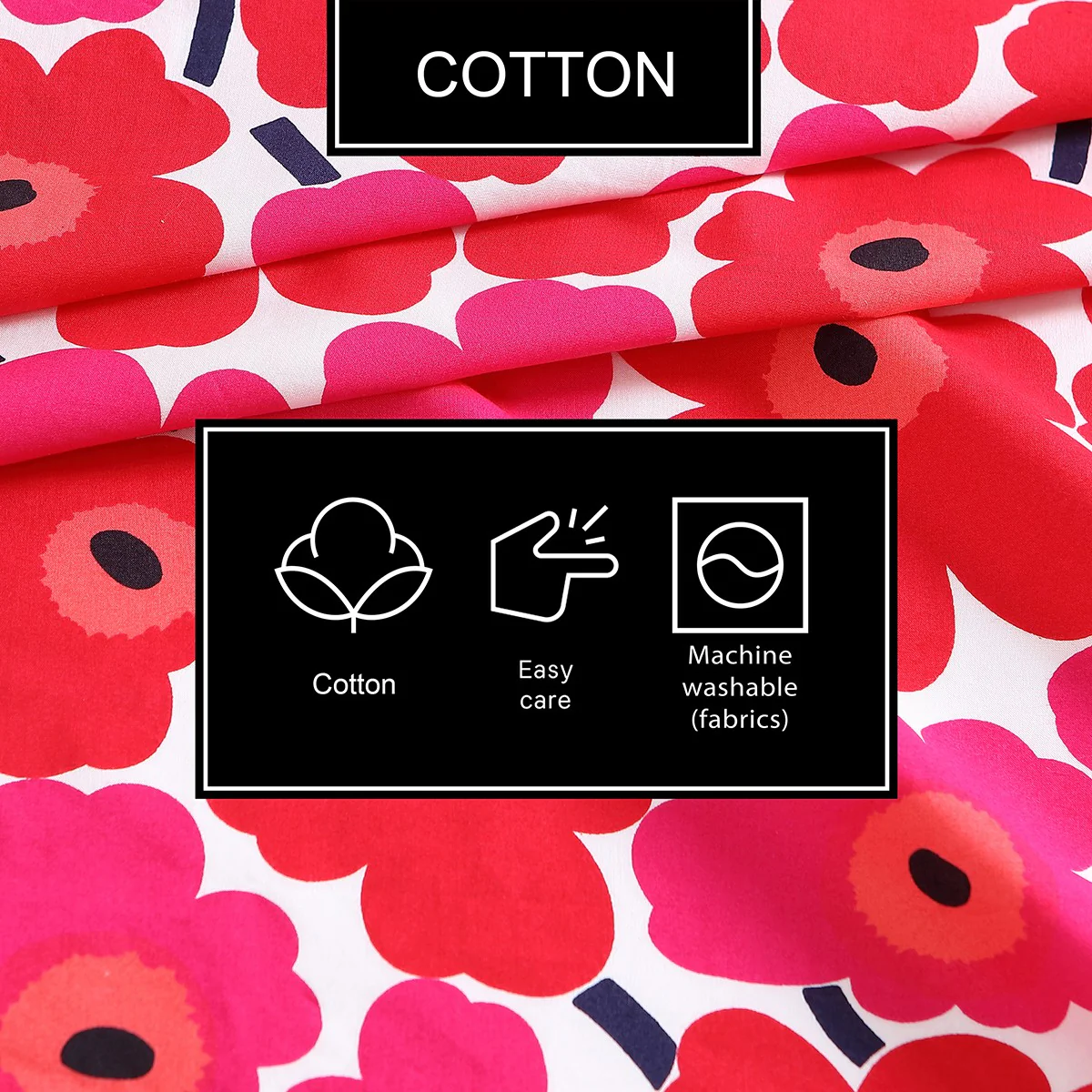 Marimekko Mini Unikko Red Full Sheet Set - Image 5