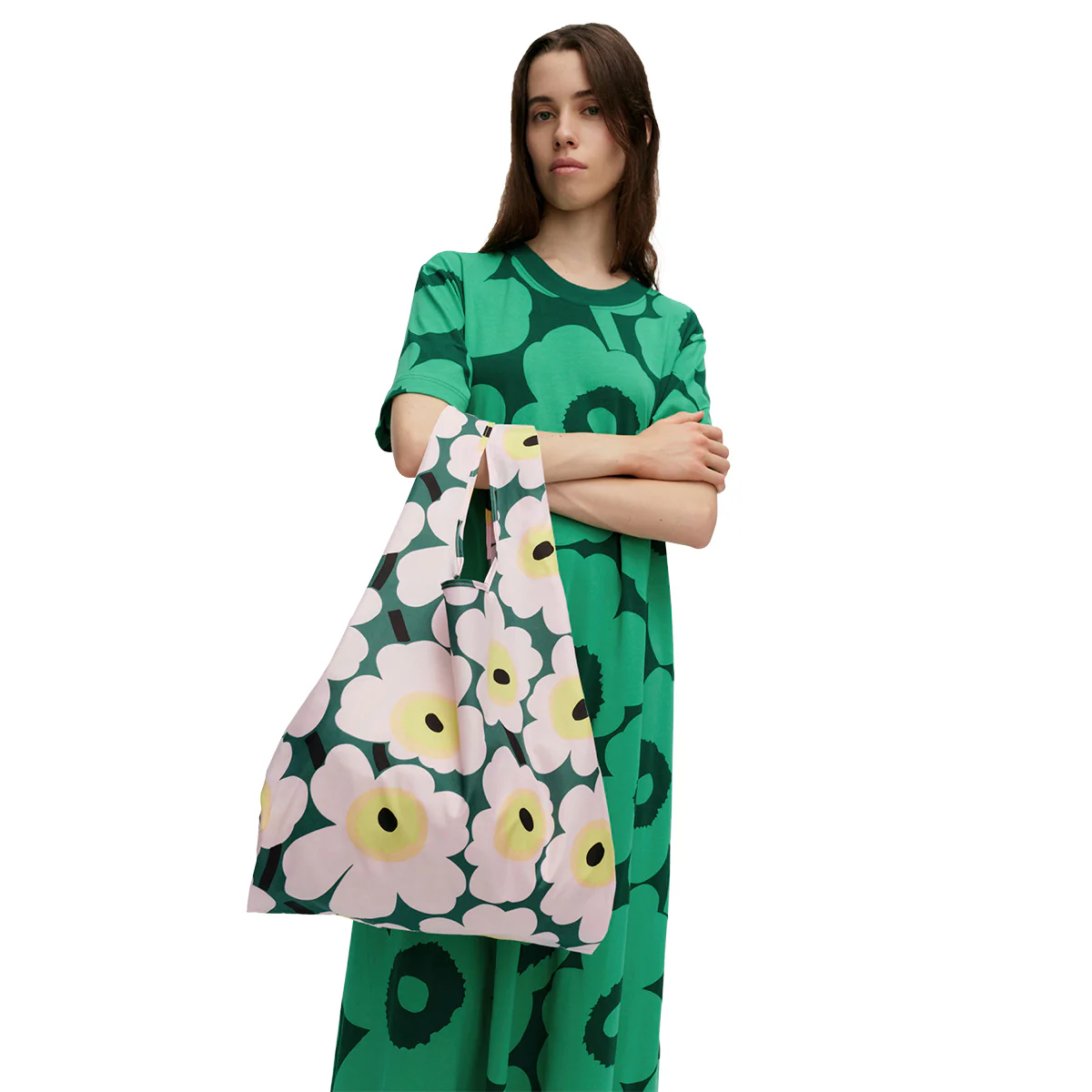 Marimekko Unikko Green / Light Pink / Yellow Smartbag - Image 2
