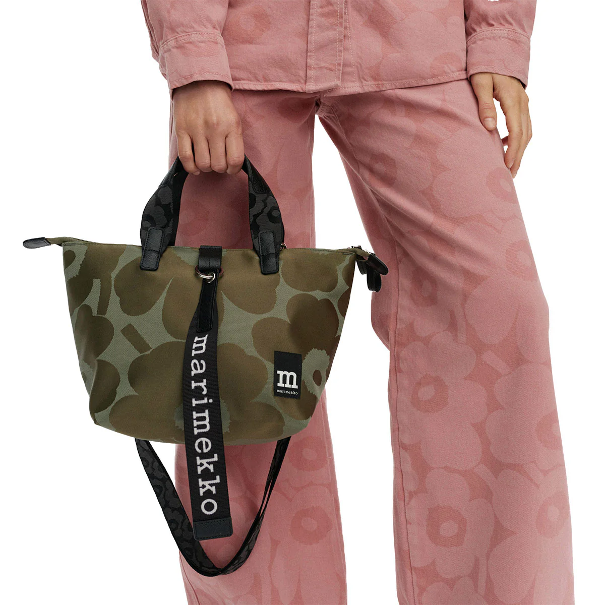Marimekko Unikko Green Small Tote Shoulder Bag - Image 2