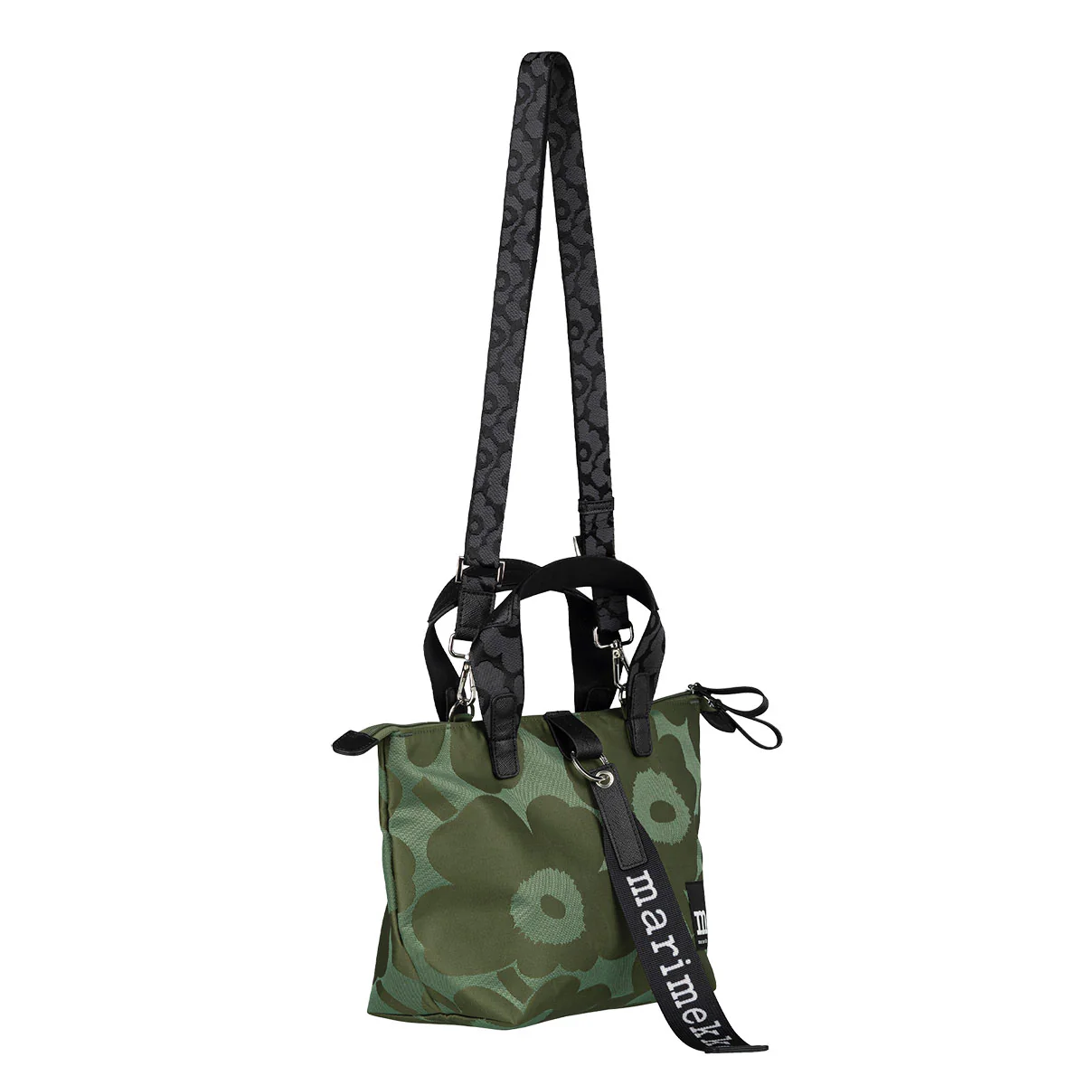 Marimekko Unikko Green Small Tote Shoulder Bag - Image 4