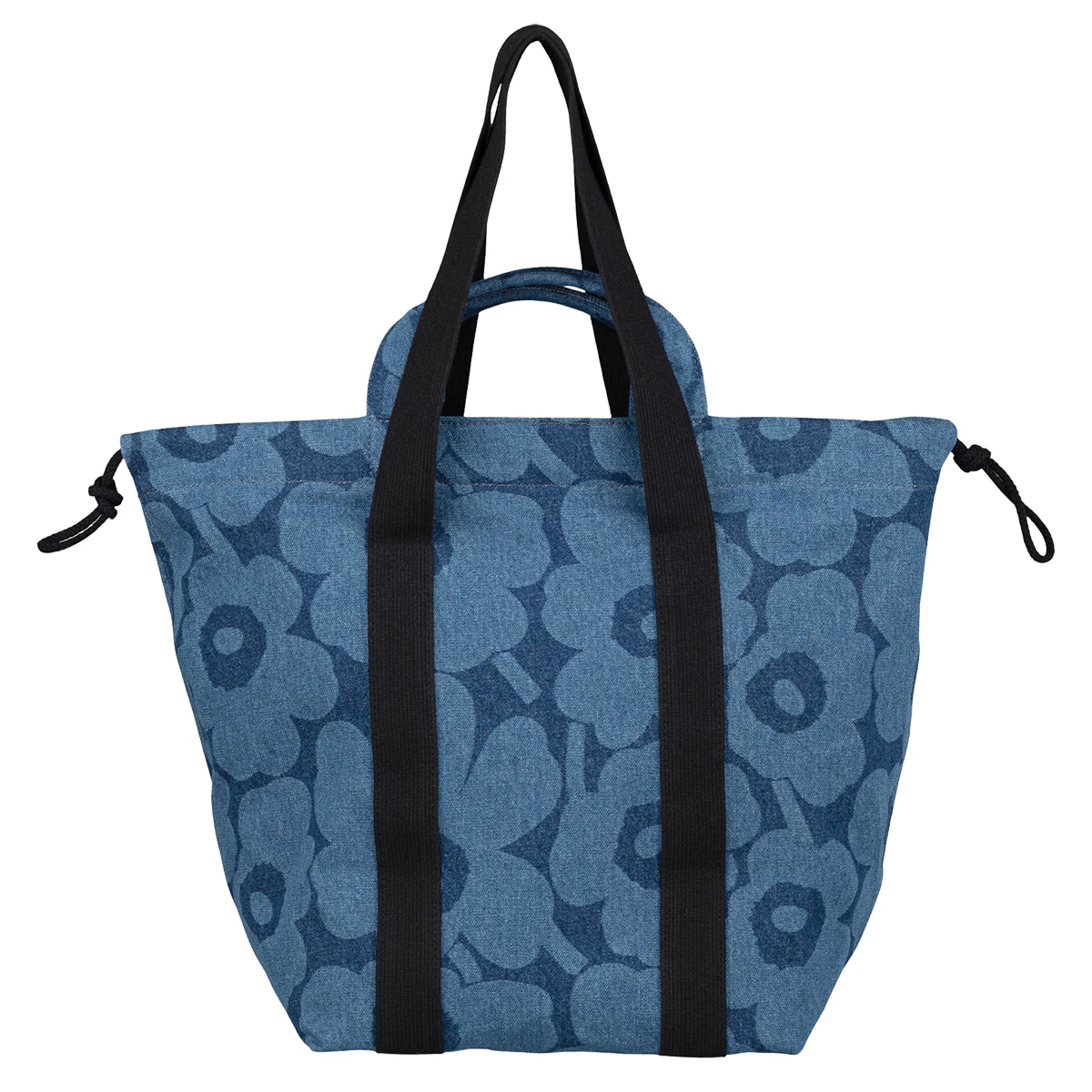 Marimekko Unikko Indigo Denim Mono City Tote Bag - Image 4