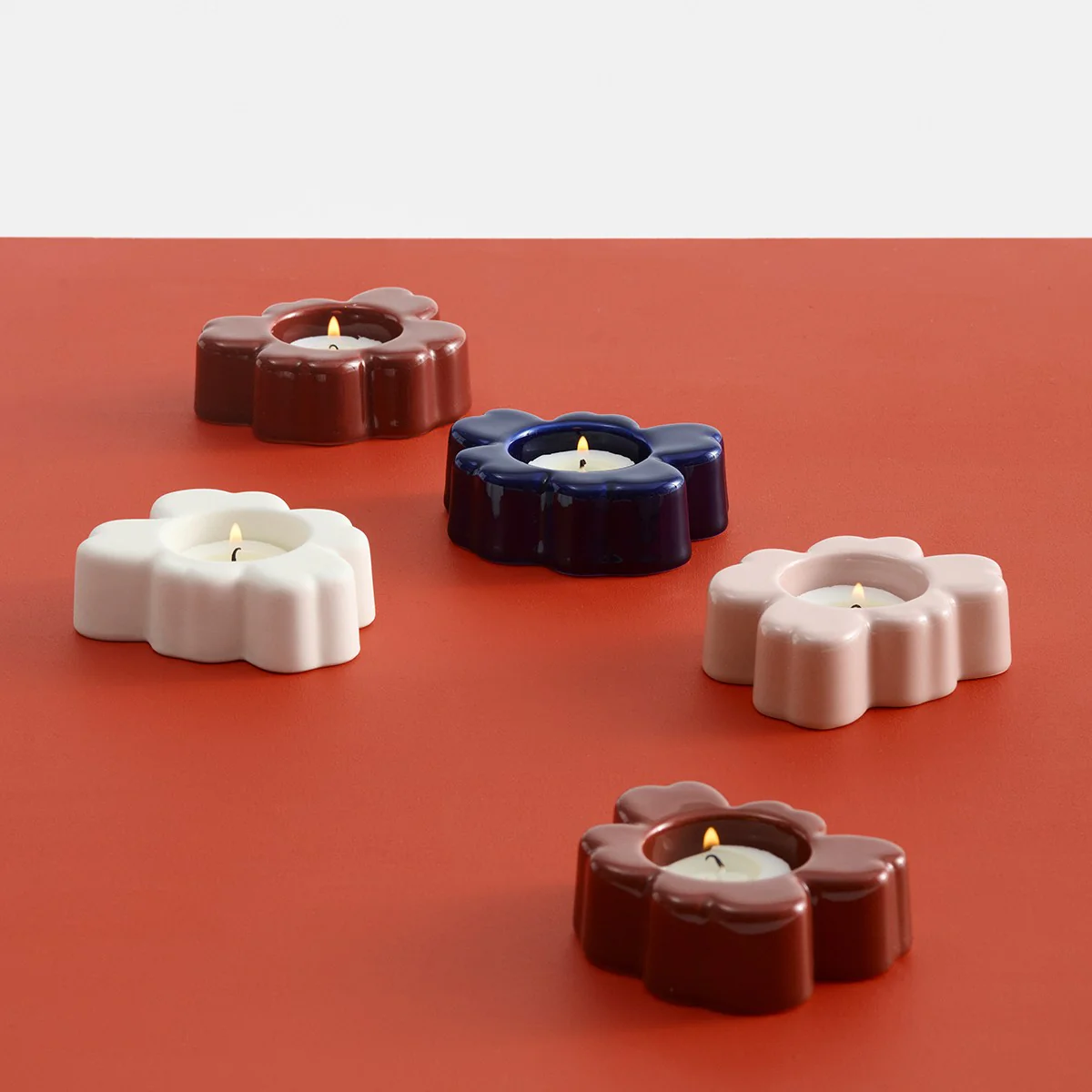 Marimekko Unikko White Tealight Candle Holder - Image 3