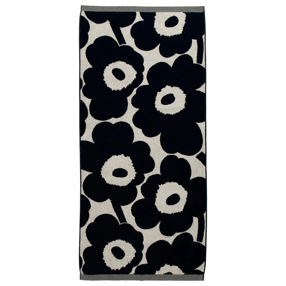 Marimekko Unikko Ivory / Navy Bath Towel - Image 3